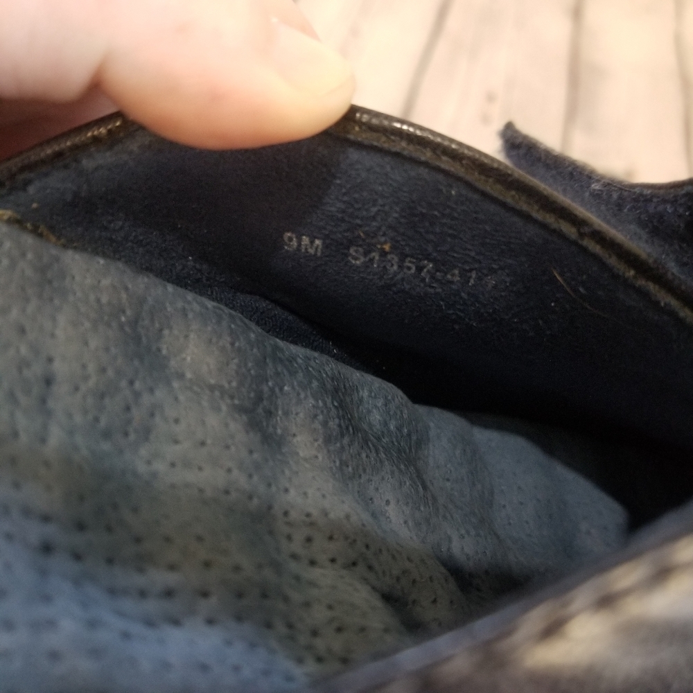 Soft walk clogs Nursing leather Navy Size  9 - Picture 8 of 9